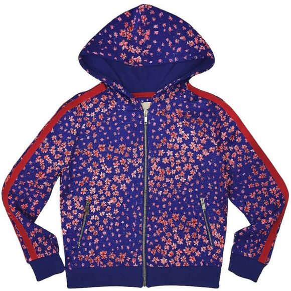 NWT BCBG Girls Floral Athletic Hooded Jacket 6X - Picture 1 of 5